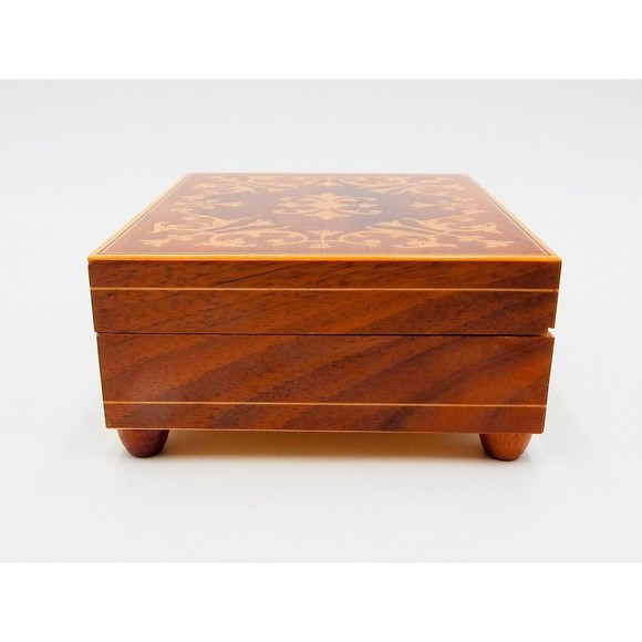 Reuge Swiss Made Romance Music Box Plays As Time Goes By Lacquer Inlaid Wood - Picture 4 of 11